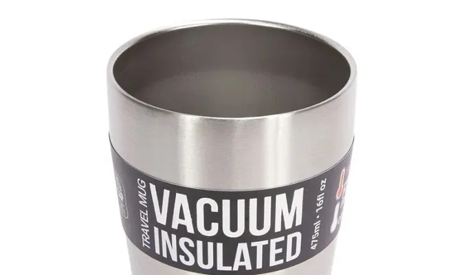 Copo Caneca Térmico Vaccum 475Ml Prata 360 (Mostruário)
