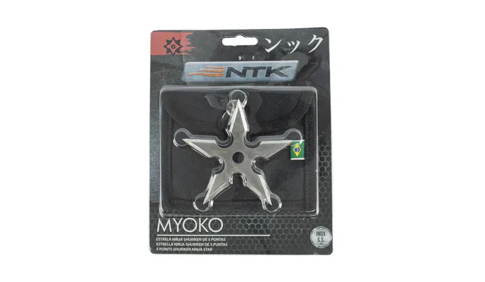 3X ESTRELA NINJA DE ARREMESSO TÁTICA MYOKO NTK COM ESTOJO
