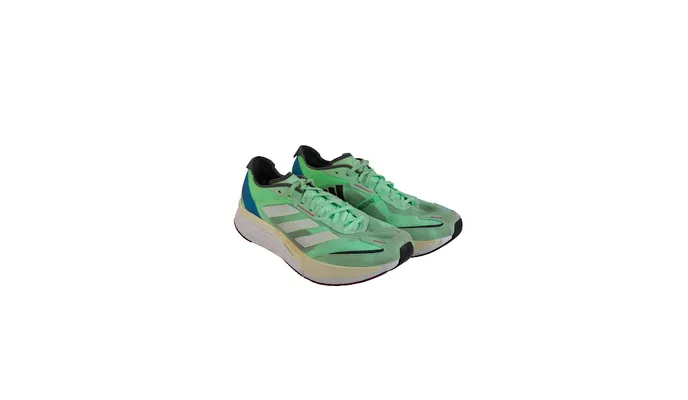 Tênis Adizero Boston 11 -Cor: Verde Neon + Azul - Tamanho: 45 (USADO)
