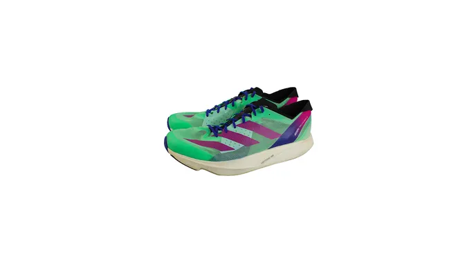 Tênis Adidas Adizero Takumi sen 9 - Cor: Verde Neon + Azul -  Tamanho: 45BR (USADO)