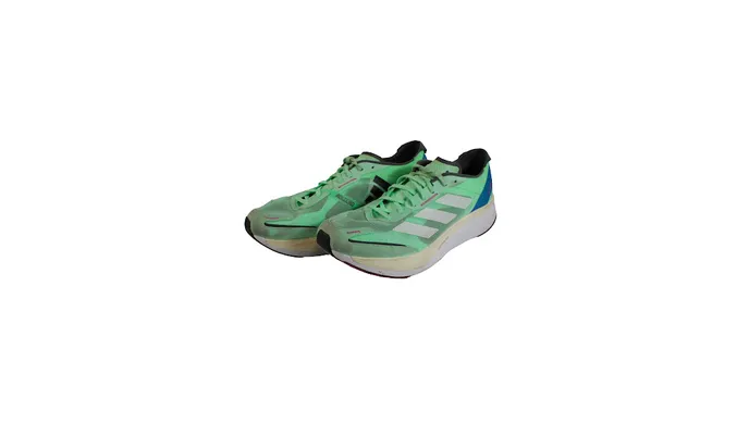 Tênis Adizero Boston 11 -Cor: Verde Neon + Azul - Tamanho: 45 (USADO)