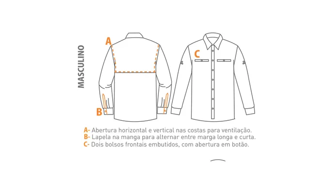 Camisa Masculina Trek Fish Guepardo (Tamano M)