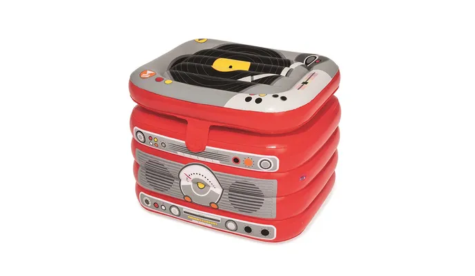 Cooler inflável Bestway de 31 litros no formato de rádio (MOSTRUÁRIO)