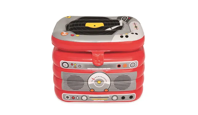Cooler inflável Bestway de 31 litros no formato de rádio (MOSTRUÁRIO)