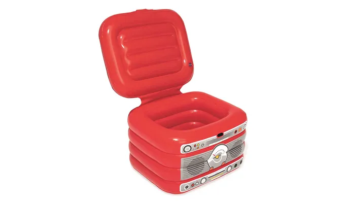 Cooler inflável Bestway de 31 litros no formato de rádio (MOSTRUÁRIO)