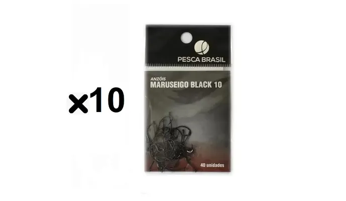 Anzol Pesca Brasil Maruseigo Black 10 (MOSTRUÁRIO)