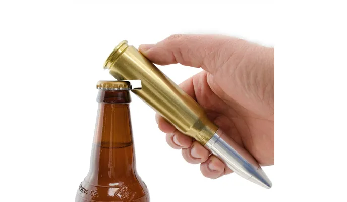 Abridor de garrafas Ammo TAG em formato de munição (Mostruário)