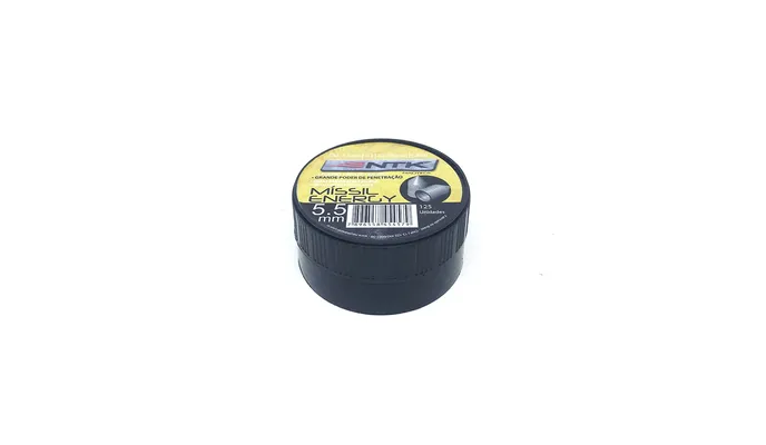 Chumbinho Míssil Energy 5,5 mm TAG com grande poder de penetração - 125 peças (Mostruário)