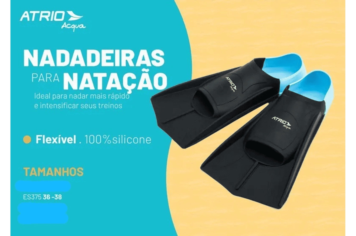 Semexe - Pé de pato de silicone acqua - tamanho: L - ATRIO - ES375, image size:1498x996