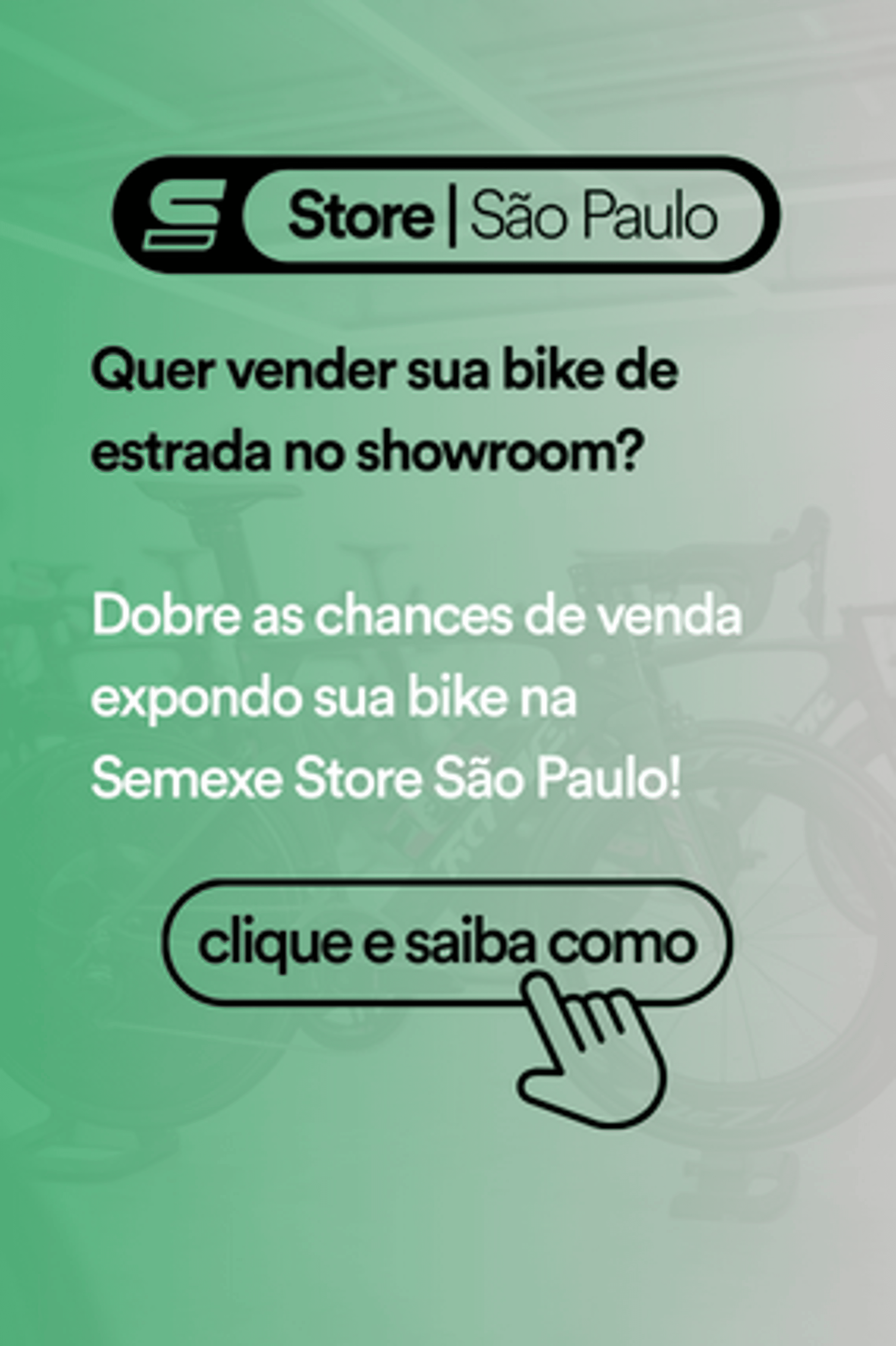 Anuncie sua bike de estrada agora no site e no showroom
