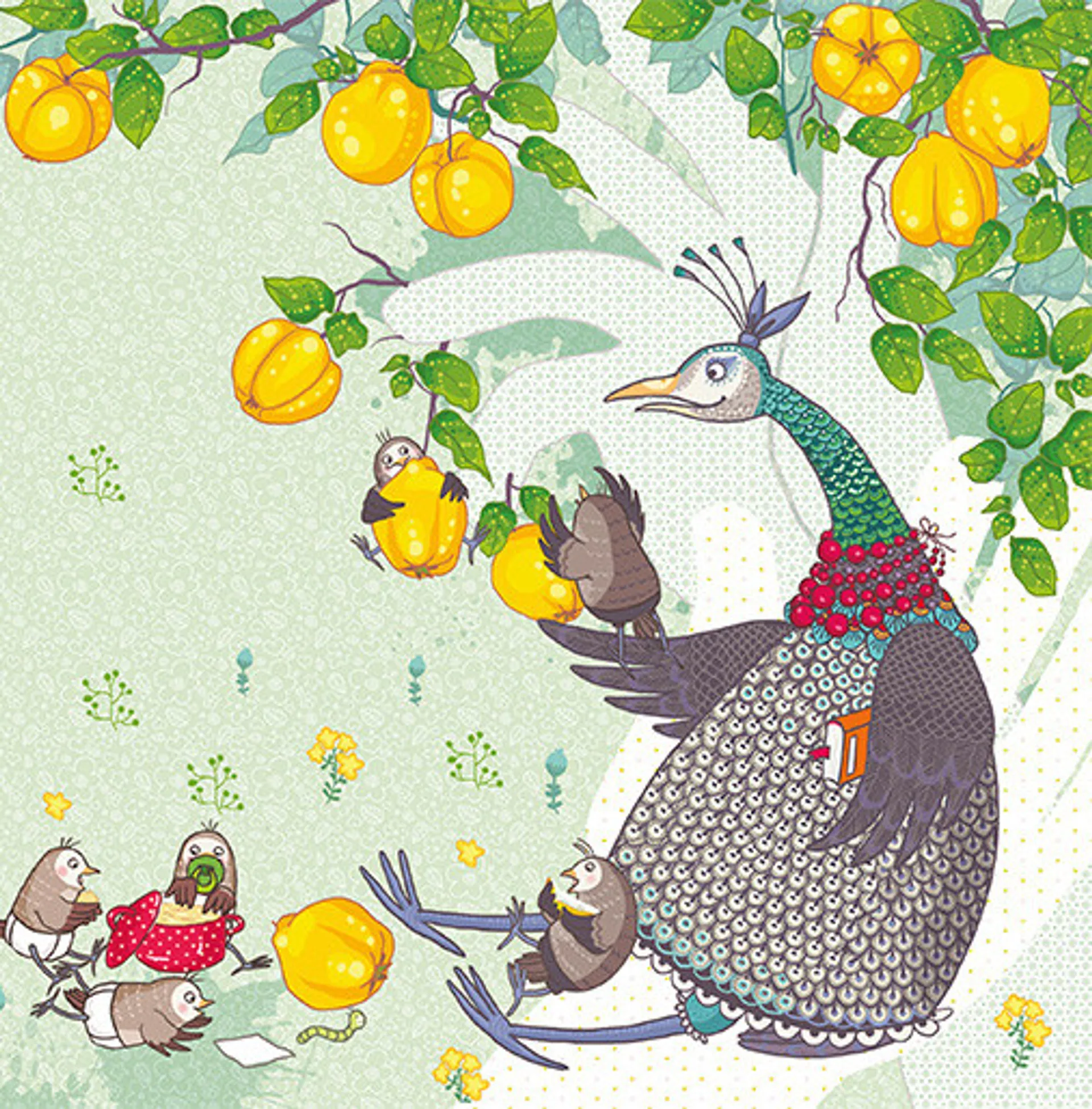 Пава з павенятами