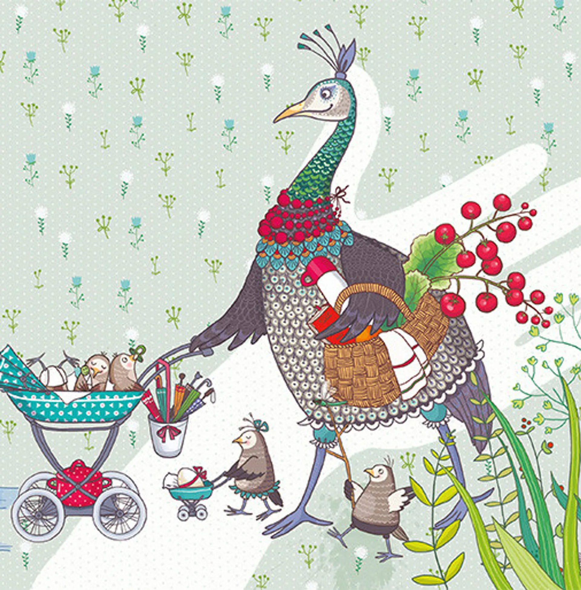 Пава з павенятами