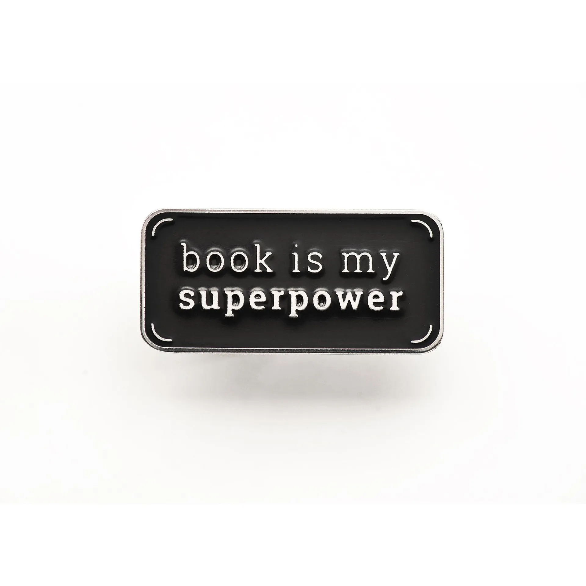 Значок металевий «Book is my superpower»