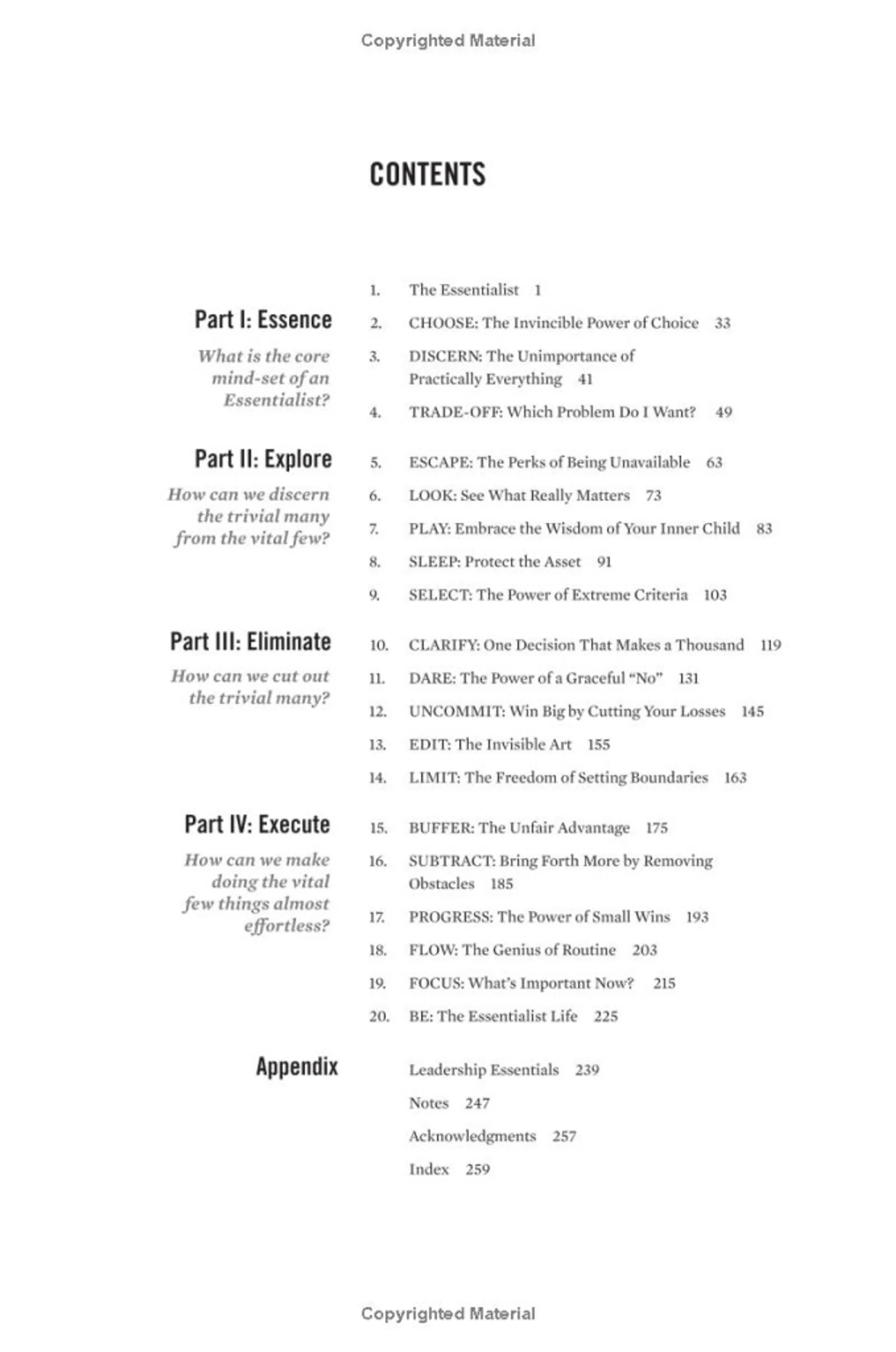 Essentialism. The Disciplined Pursuit of Less