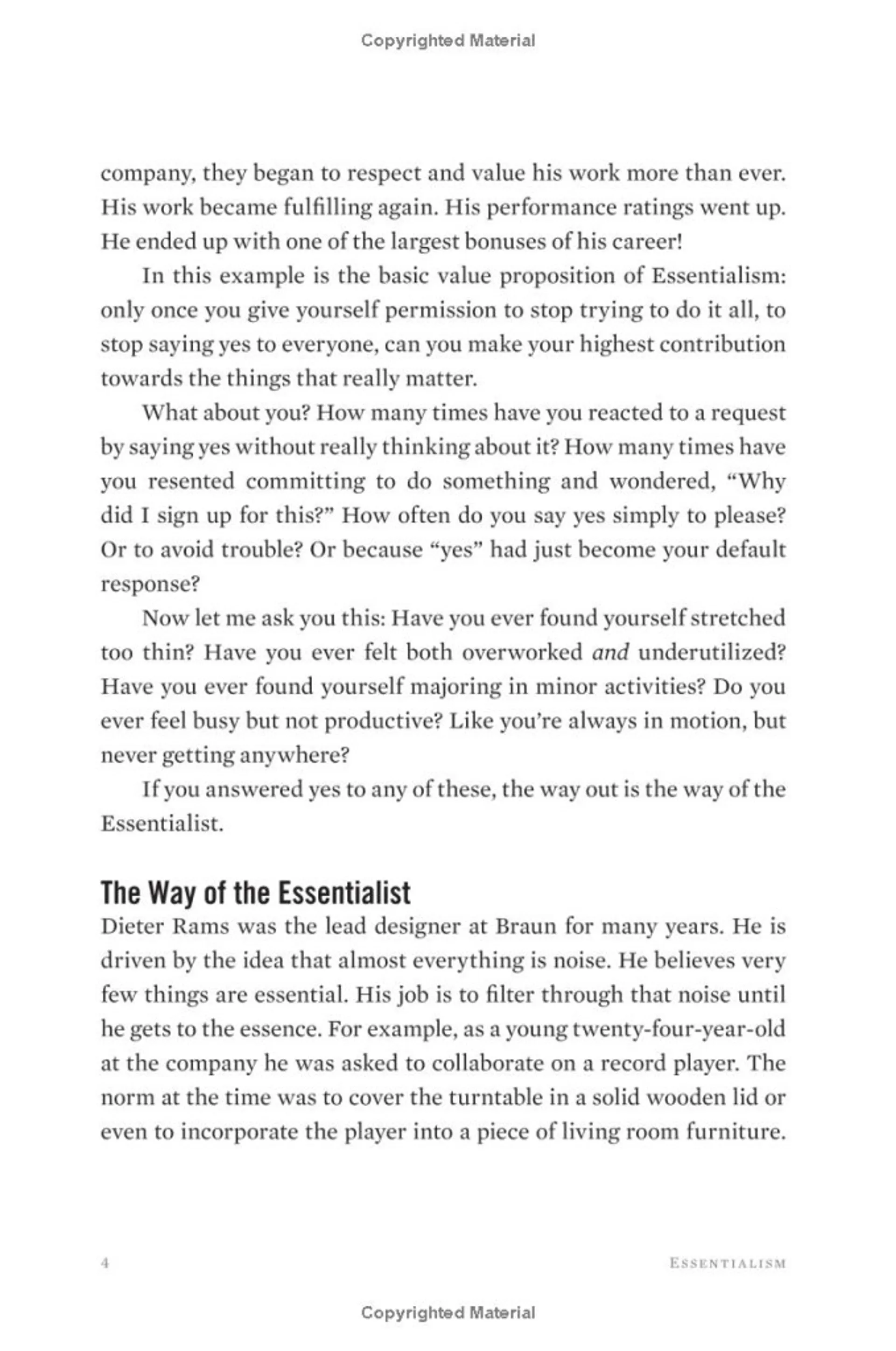 Essentialism. The Disciplined Pursuit of Less