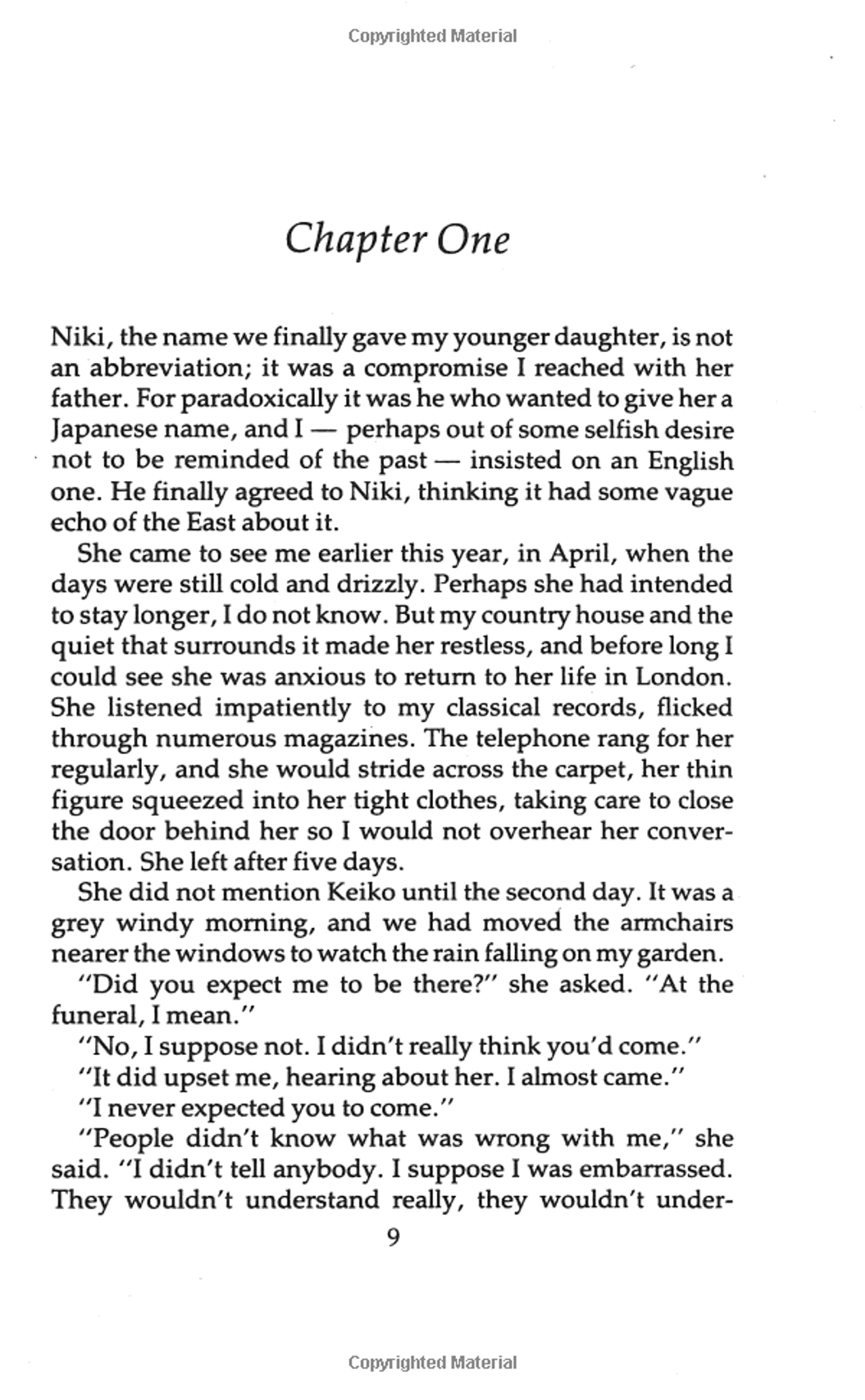 A Pale View of Hills