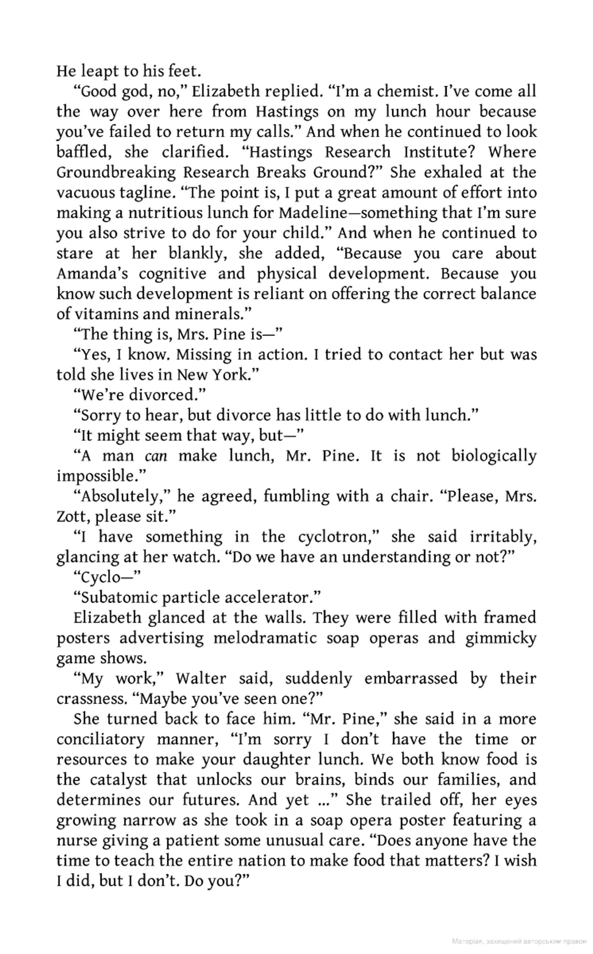 Lessons in Chemistry