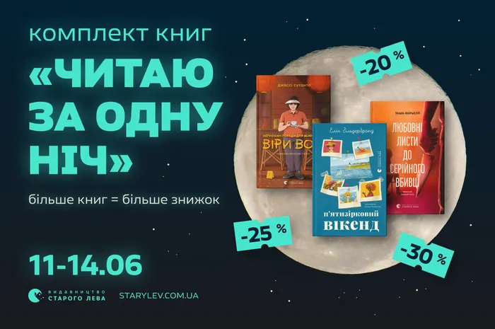 Знижка на комплект книг «Читаю за одну ніч»
