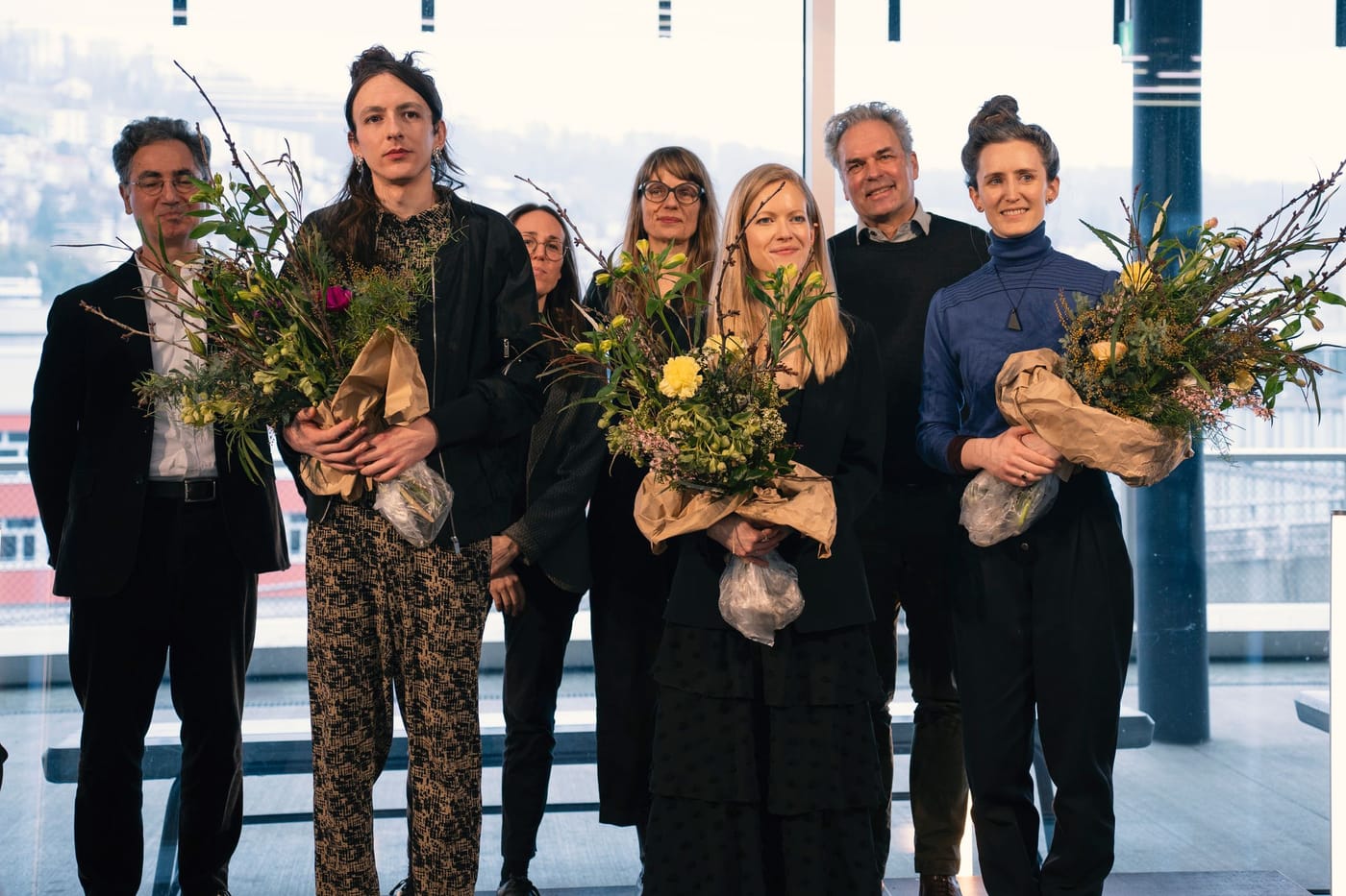 Germán Toro-Pérez, Eloain Hübner, Clara Iannotta, Katharina Rosenberger, Anna-Louise Walton, Björn Gottstein & Celeste Oram «Kompositionswettbewerb Stiftung Delz @ ZHdK © Michelle Ettlin