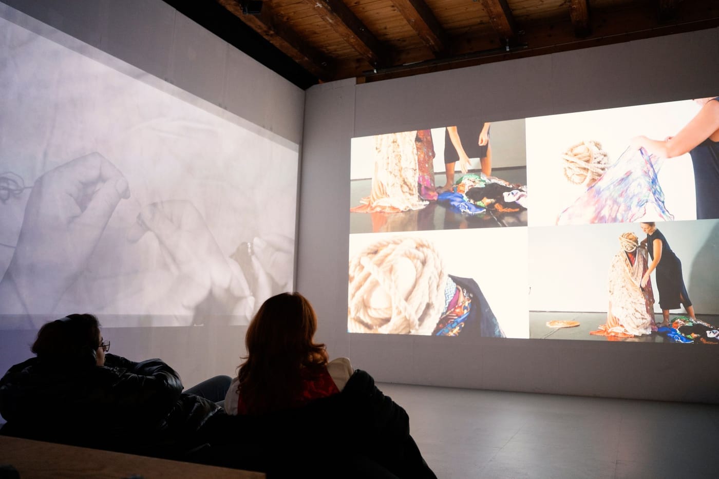 Video Lounge «Rethreading Waeves» (Niga Salam – Sarina Panahideh) @ Kunstraum Walcheturm © Michelle Ettlin