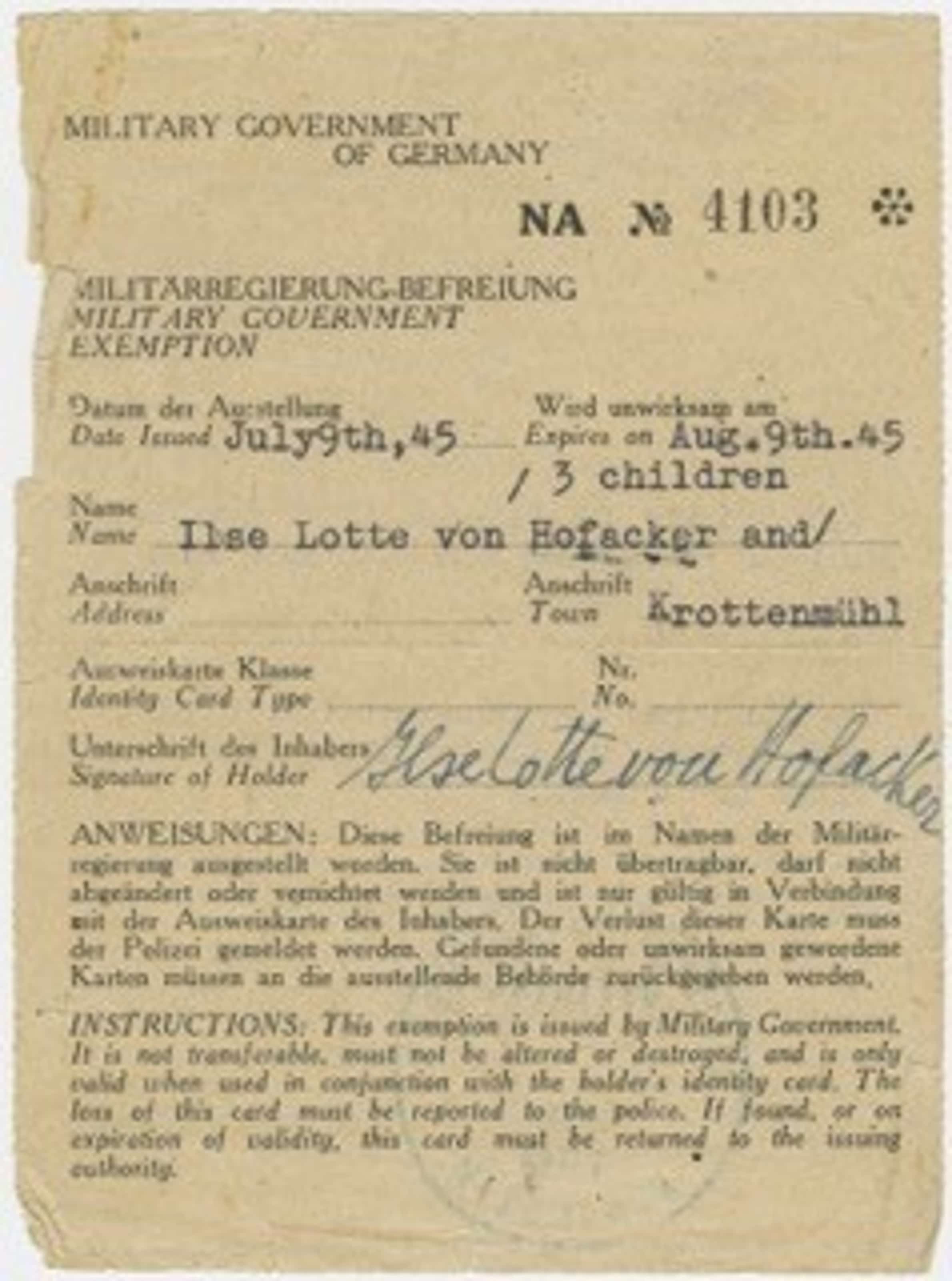 Passierschein