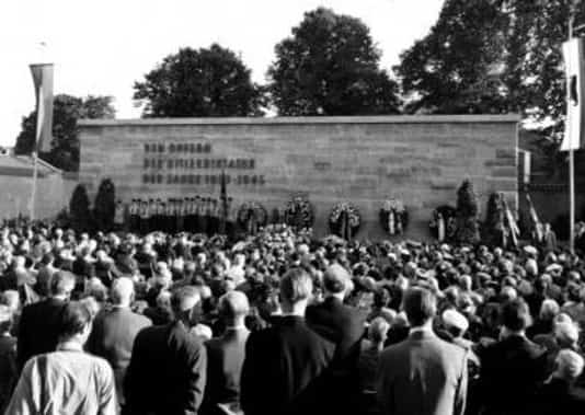Gedenkfeier, Gedenkstätte Plötzensee, Berlin, 19.07.1956