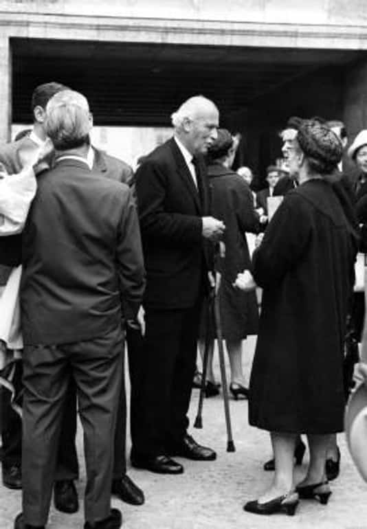 Gedenkfeier, Ehrenhof des Bendlerblocks in der Stauffenbergstraße, Berlin, 20.07.1962