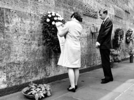 Gedenkfeier, Gedenkstätte Plötzensee, Berlin, 06.07.1966