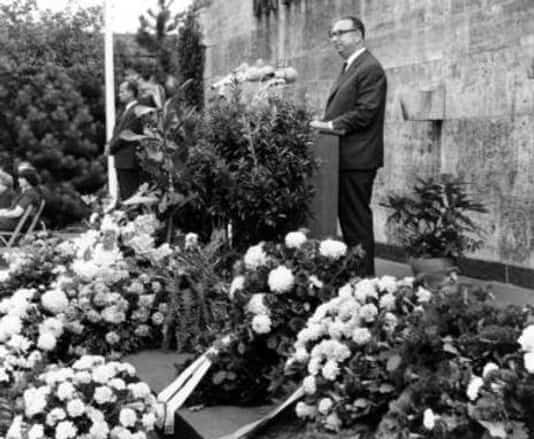 Gedenkfeier, Gedenkstätte Plötzensee, Berlin, 19.07.1966