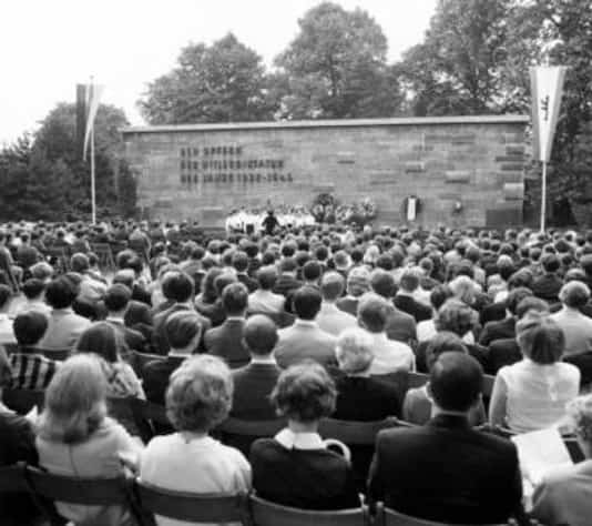 Gedenkfeier, Gedenkstätte Plötzensee, Berlin, 11.07.1968
