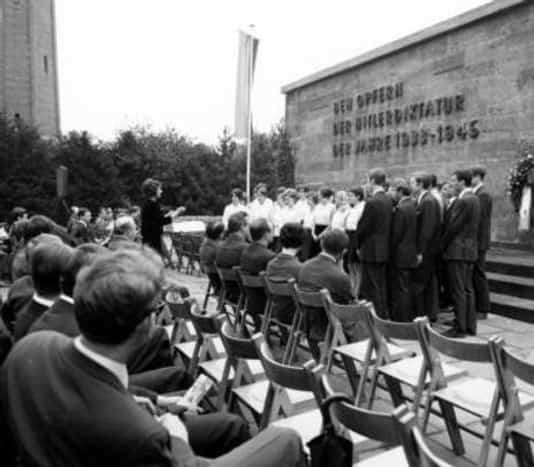 Gedenkfeier, Gedenkstätte Plötzensee, Berlin, 11.07.1968