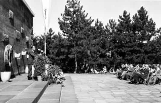 Gedenkfeier, Gedenkstätte Plötzensee, Berlin, 07.07.1971