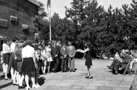 Gedenkfeier, Gedenkstätte Plötzensee, Berlin, 07.07.1971