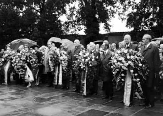 Gedenkfeier, Gedenkstätte Plötzensee, Berlin, 20.07.1975