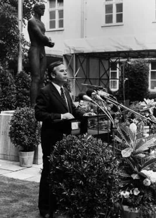 Gedenkfeier, Ehrenhof der Gedenk- und Bildungsstätte Stauffenbergstraße, Berlin, 20.07.1979