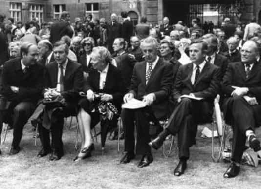 Gedenkfeier, Ehrenhof der Gedenk- und Bildungsstätte Stauffenbergstraße, Berlin, 20.07.1979