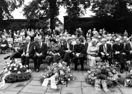 Gedenkfeier, Gedenkstätte Plötzensee, Berlin, 20.07.1980