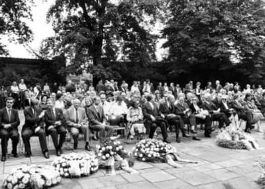 Gedenkfeier, Gedenkstätte Plötzensee, Berlin, 20.07.1980