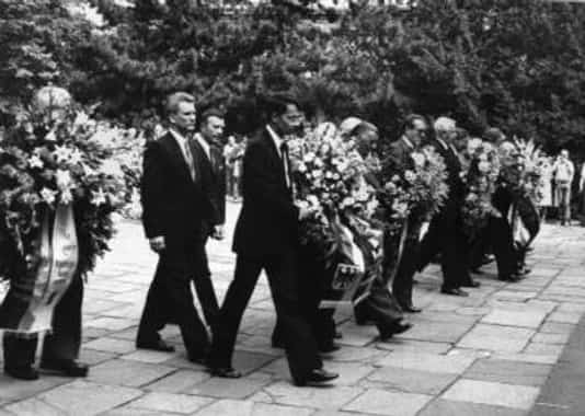 Gedenkfeier, Gedenkstätte Plötzensee, Berlin, 20.07.1982