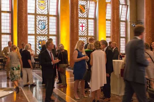 74. Jahrestag, Empfang im Roten Rathaus