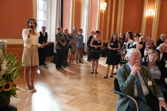 75. Jahrestag, Empfang im Roten Rathaus