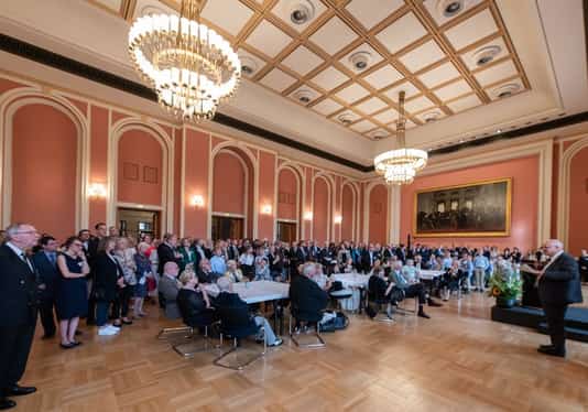 75. Jahrestag, Empfang im Roten Rathaus