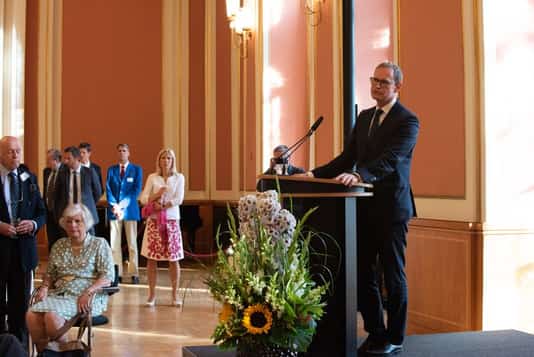75. Jahrestag, Empfang im Roten Rathaus