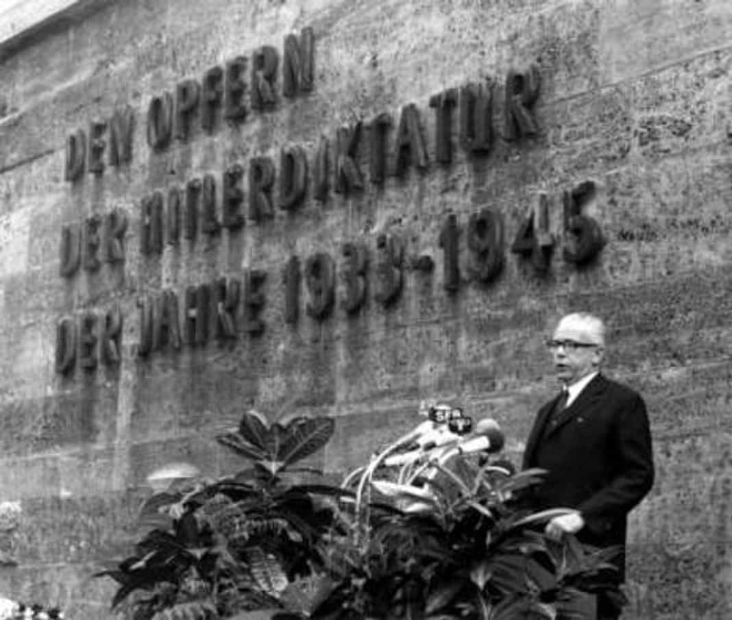 Gedenkfeier, Gedenkstätte Plötzensee, Berlin, 19.07.1969