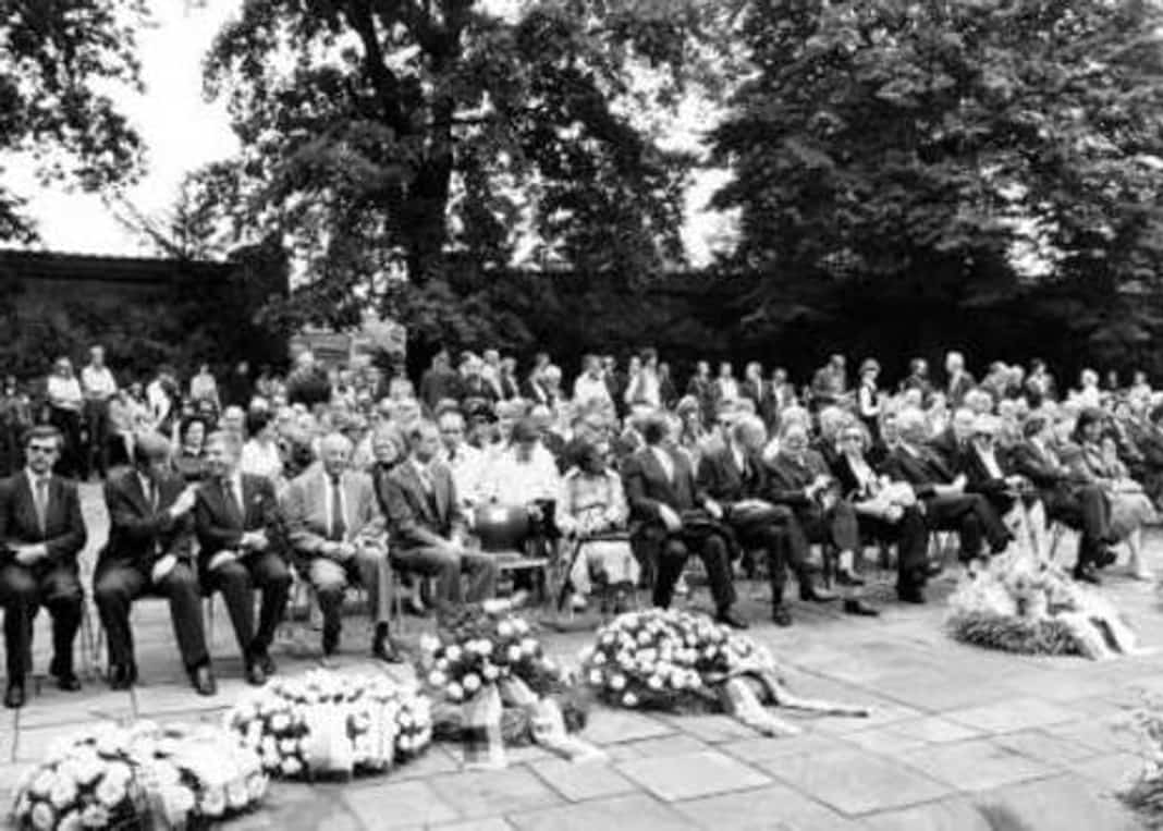 Gedenkfeier, Gedenkstätte Plötzensee, Berlin, 20.07.1980