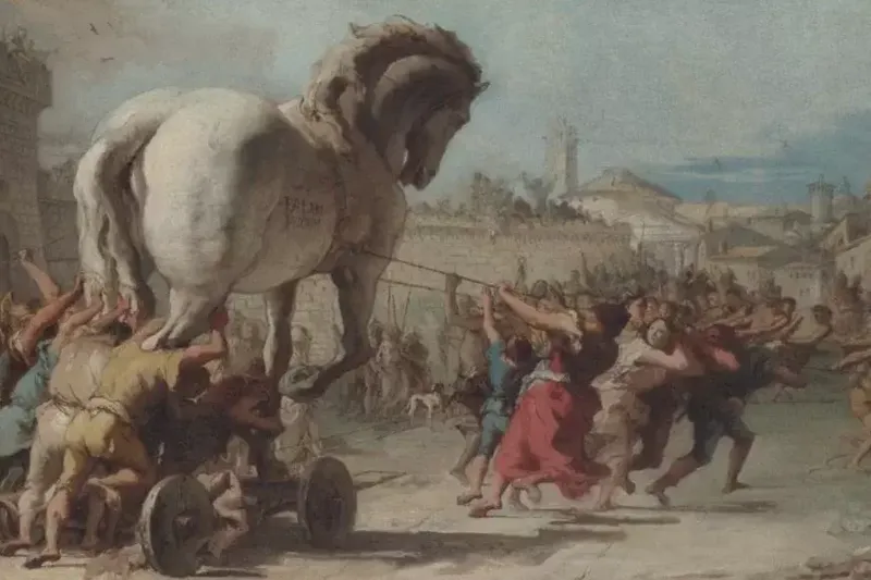 Het Paard van Troje Giovanni Domenico Tiepolo jpg