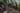 A group of adults are stood around a fire put in a wooded area,. There are ceramic pots around the edge of the fire and piles of wood stacks around the outer edge.