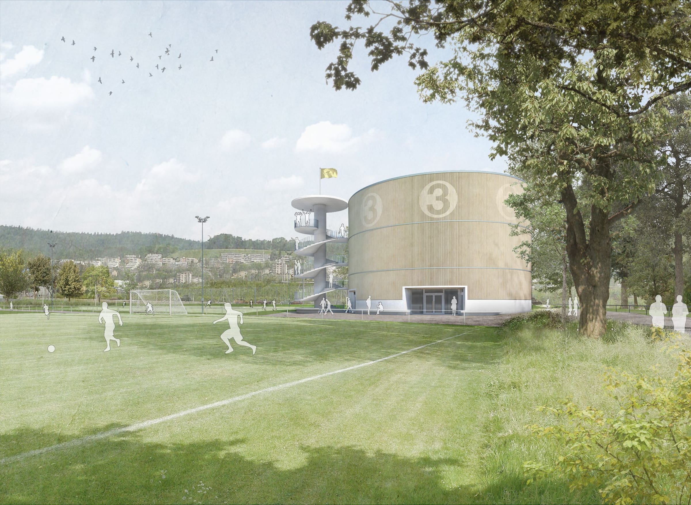 Garderobengebaeude juchhof vetterschmid visualisierung