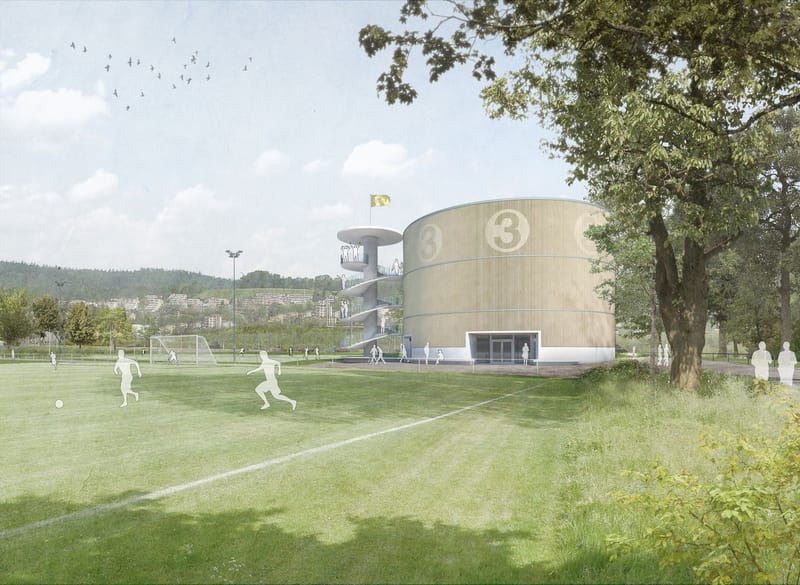 Garderobengebaeude juchhof vetterschmid visualisierung