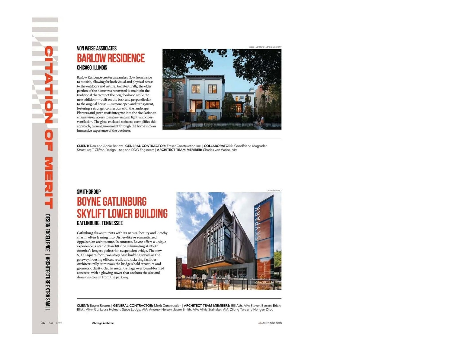 2025 Fall 2025 AIA Chicago Design Excellence Award